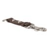 Brown Plain Leather Silver Brass Keyring Holder Keychain