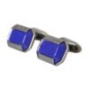 Silver Plated Brass Pin Crystal Cufflinks