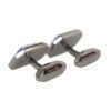 Silver Plated Brass Pin Crystal Cufflinks