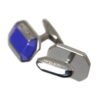 Silver Plated Brass Pin Crystal Cufflinks