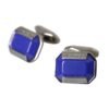 Silver Plated Brass Pin Crystal Cufflinks