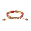 CZ Tiger Eye Red Coral 925 Silver Men Bracelet