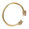Gold CZ Lion Bangle Bracelet Women