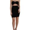 Black Cut Out Sleeveless Bodycon Mini Dress