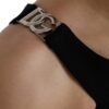 Black Sleeveless Round Neck Cropped Tank Top
