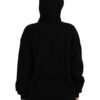 Black Cotton Logo Hooded Pullover Sweatshirt Sweater