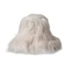 4610663.jpg Off White Acrylic Fur Womens Bucket Hat