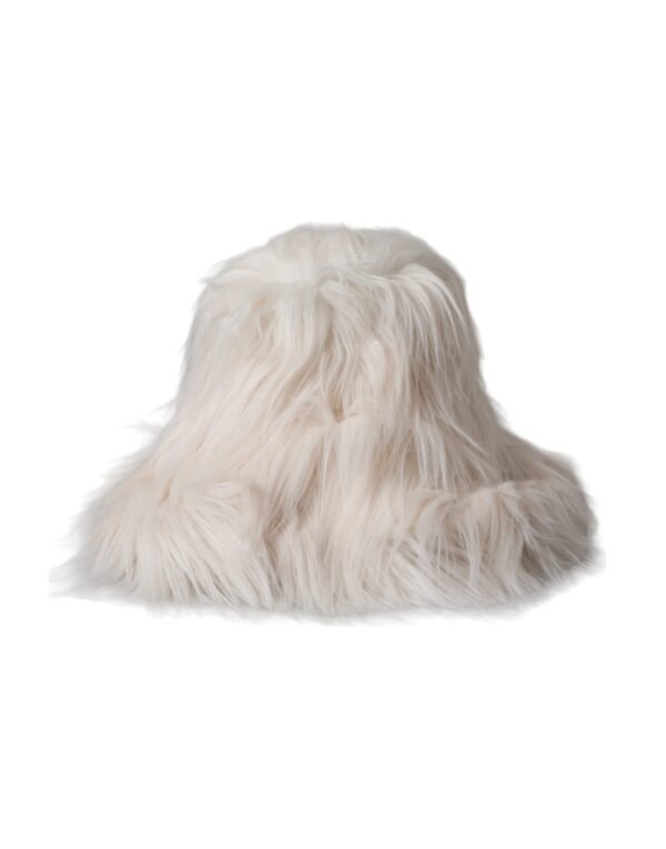 4610663.jpg Off White Acrylic Fur Womens Bucket Hat