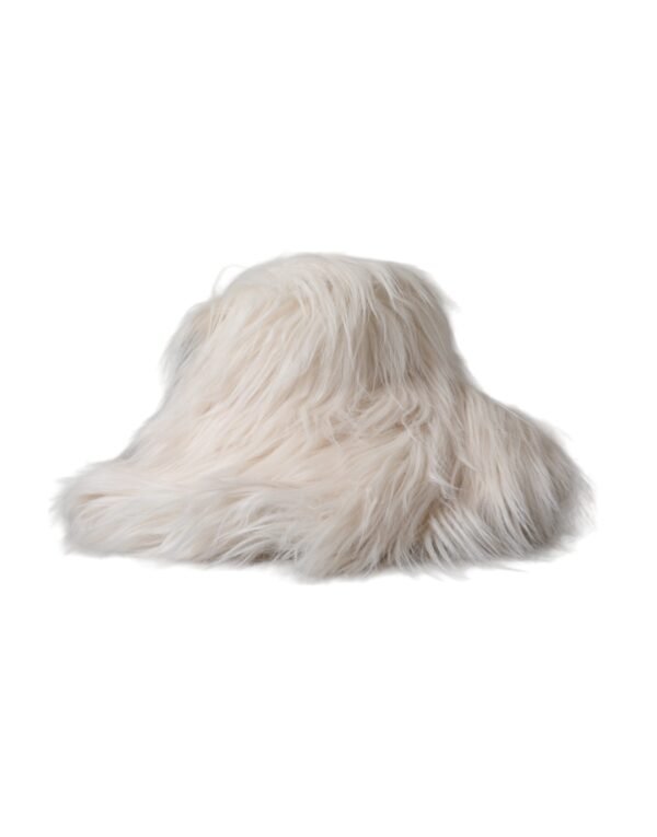 4610664.jpg Off White Acrylic Fur Womens Bucket Hat
