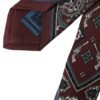4611575.jpg Bordeaux Printed 100% Silk Adjustable Men Tie