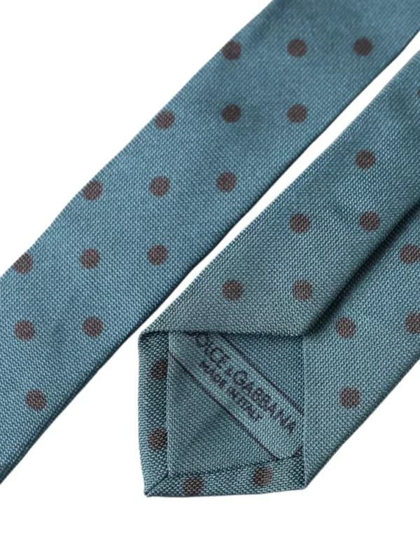 4634762.webp Green Black Polka Dot Silk Adjustable Men Tie