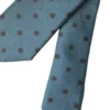 4634764.webp Green Black Polka Dot Silk Adjustable Men Tie