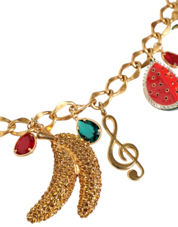 4645437.jpeg Gold Tone Brass Fruity Crystal Embellished Waist Chain Belt