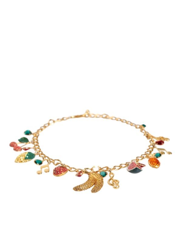 4645441.jpeg Gold Tone Brass Fruity Crystal Embellished Waist Chain Belt
