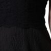 Black Cotton Sheath Knee Length Dress