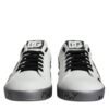 White Silver Crystal Logo Portofino Sneakers Shoes