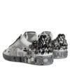 White Silver Crystal Logo Portofino Sneakers Shoes