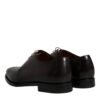 Black Leather Lace Up Men Derby Formal Shoes