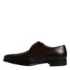 Black Leather Lace Up Men Derby Formal Shoes