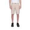 Beige Cotton Bermuda