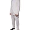 White Wool Silk 3 Piece SlimFit Formal Suit