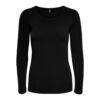 Black Cotton Long Sleeve