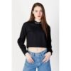 Black Viscose Long Sleeve