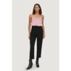 Black Viscose Cropped Pant