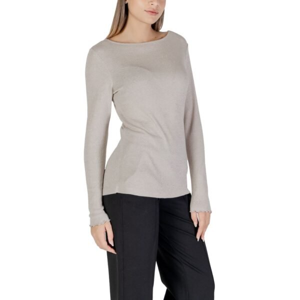 4762577.jpeg Beige Viscose Tops & T-Shirt