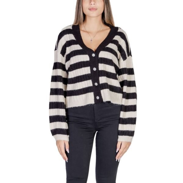 4769332.jpeg Beige Polyester Cardigan
