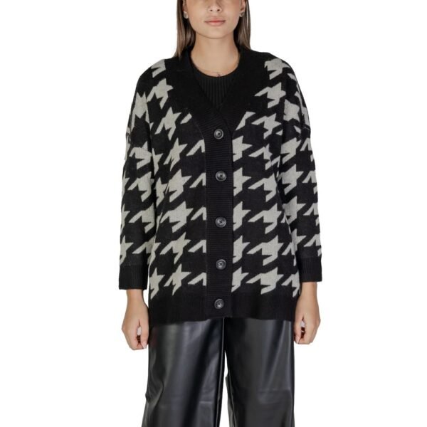 4770422.jpeg Black And White Marabou Cardigan
