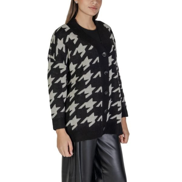 4770431.jpeg Black And White Marabou Cardigan