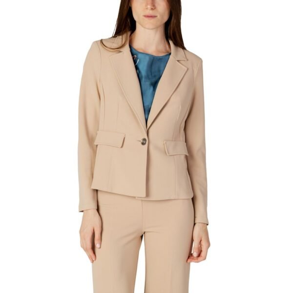 4773826.jpeg Beige Polyester Suits & Blazer
