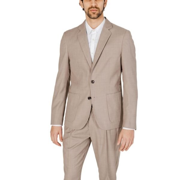 4774874.jpeg Beige Polyester Suit