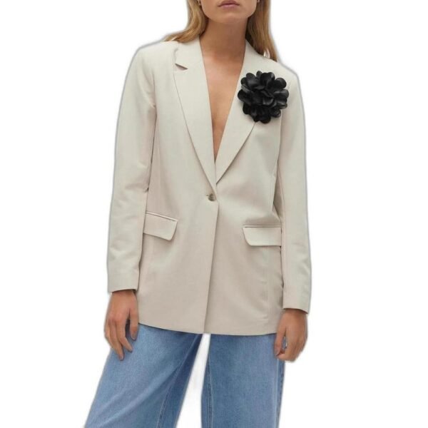 4775354.jpeg Beige Polyester Suits & Blazer