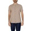 Beige Linen Shortsleeve