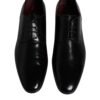 Black Leather Lace Up Men Derby Formal Shoes
