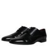 Black Leather Lace Up Men Derby Formal Shoes