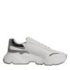 White Silver DAYMASTER Leather Sneakers Shoes