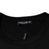 Black Cotton Crew Neck Short Sleeves T-shirt