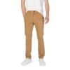 Beige Cotton Skinny Pant