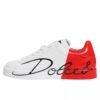 White Red Portofino Low Top Sneakers Shoes