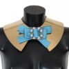 Gold Bow Crystal Embellished Runway Collar Necklace