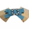 Gold Bow Crystal Embellished Runway Collar Necklace
