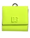 Yellow Green Bifold DG Logo Neck Strap Cardholder Wallet