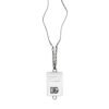 White Calf Leather Lanyard Logo Card Holder Wallet