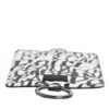 White Leather Lanyard Logo Print Card Holder Wallet