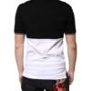Black White Cotton Short Sleeves Polo T-shirt