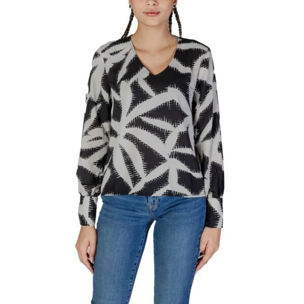 6130236.jpeg Black Recycled Polyester Blouse