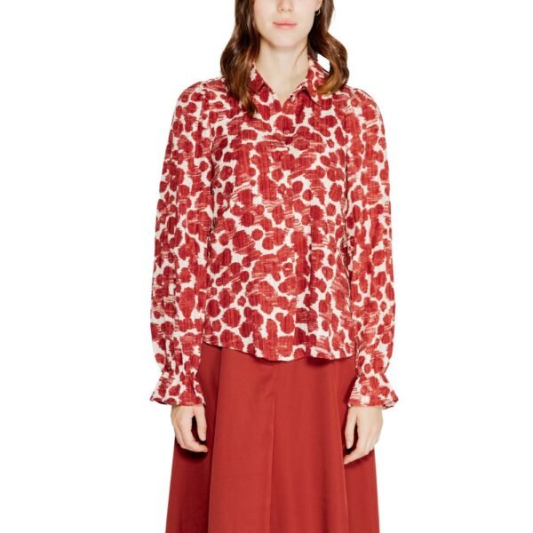 6130276.jpeg Red Polyester Shirt